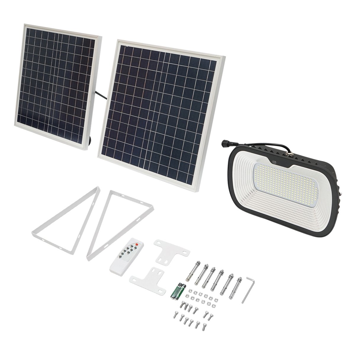 Lampa LED 240x0.5W cu panou solar 35W si baterie 7.4V/15Ah Breckner Germany